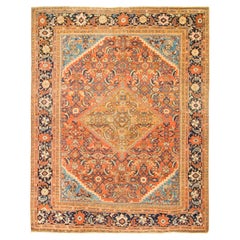 Antique Persian Sultanabad Rug Carpet, circa 1900 9' x 11'