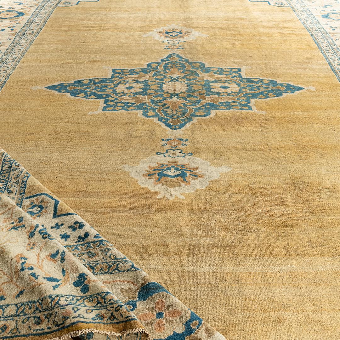 Hand-Woven Antique Persian Sultanabad Rug, circa 1890 12'8 x 16'8 For Sale
