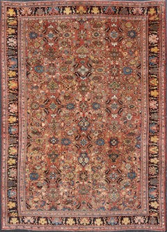 Antique Persian Sultanabad Rug Featuring A All-Over Floral Design 12'4 x 17'0