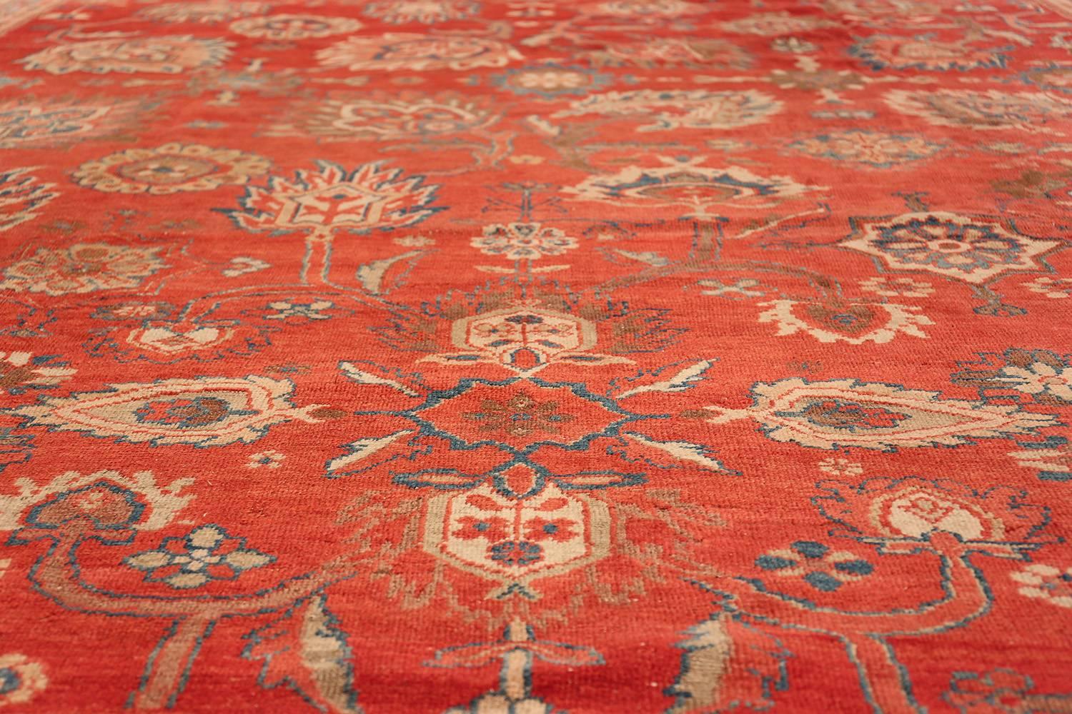 Largw Oversize Red Antique Persian Sultanabad Rug. Size: 14 ft x 21 ft 4
