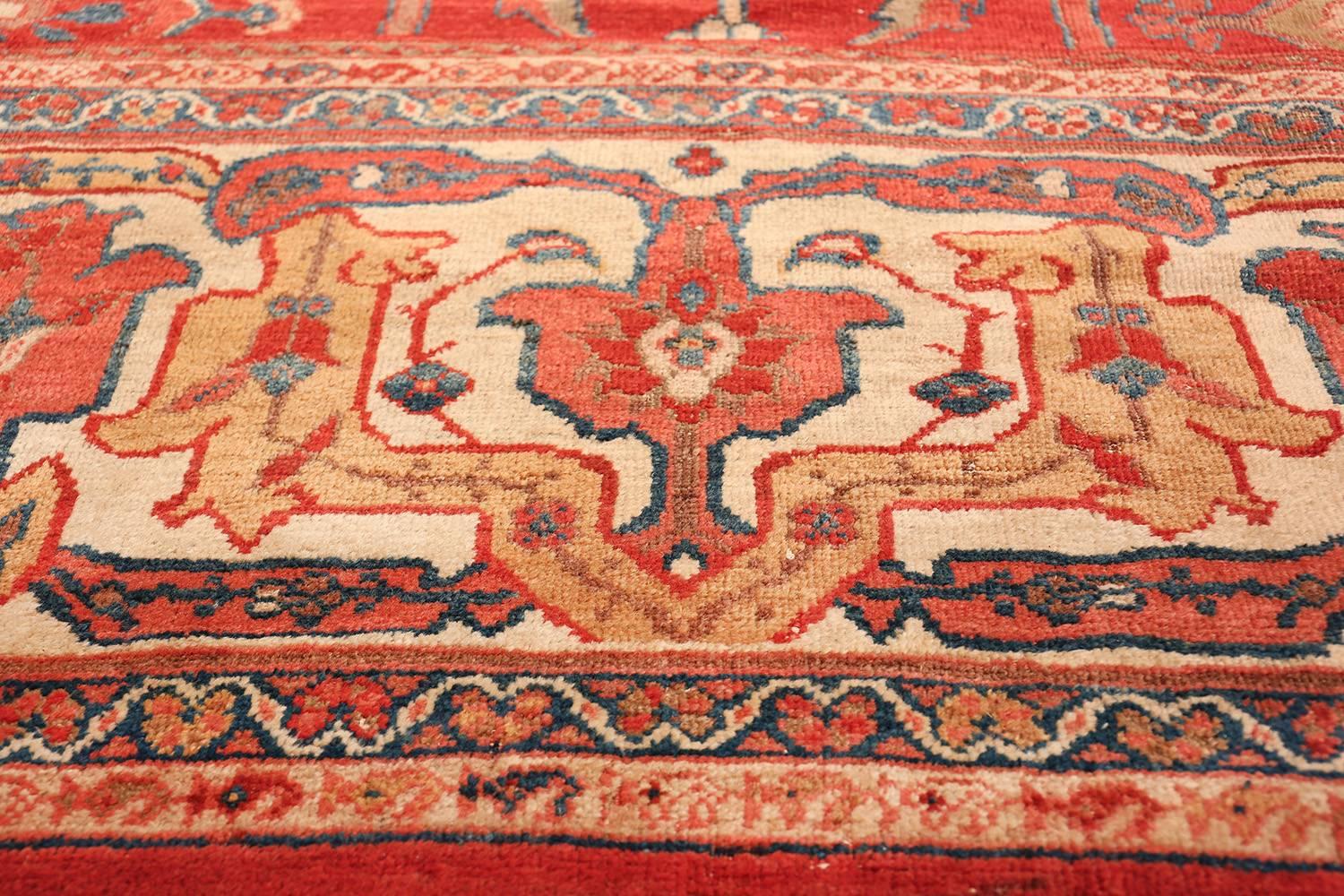 Largw Oversize Red Antique Persian Sultanabad Rug. Size: 14 ft x 21 ft 5