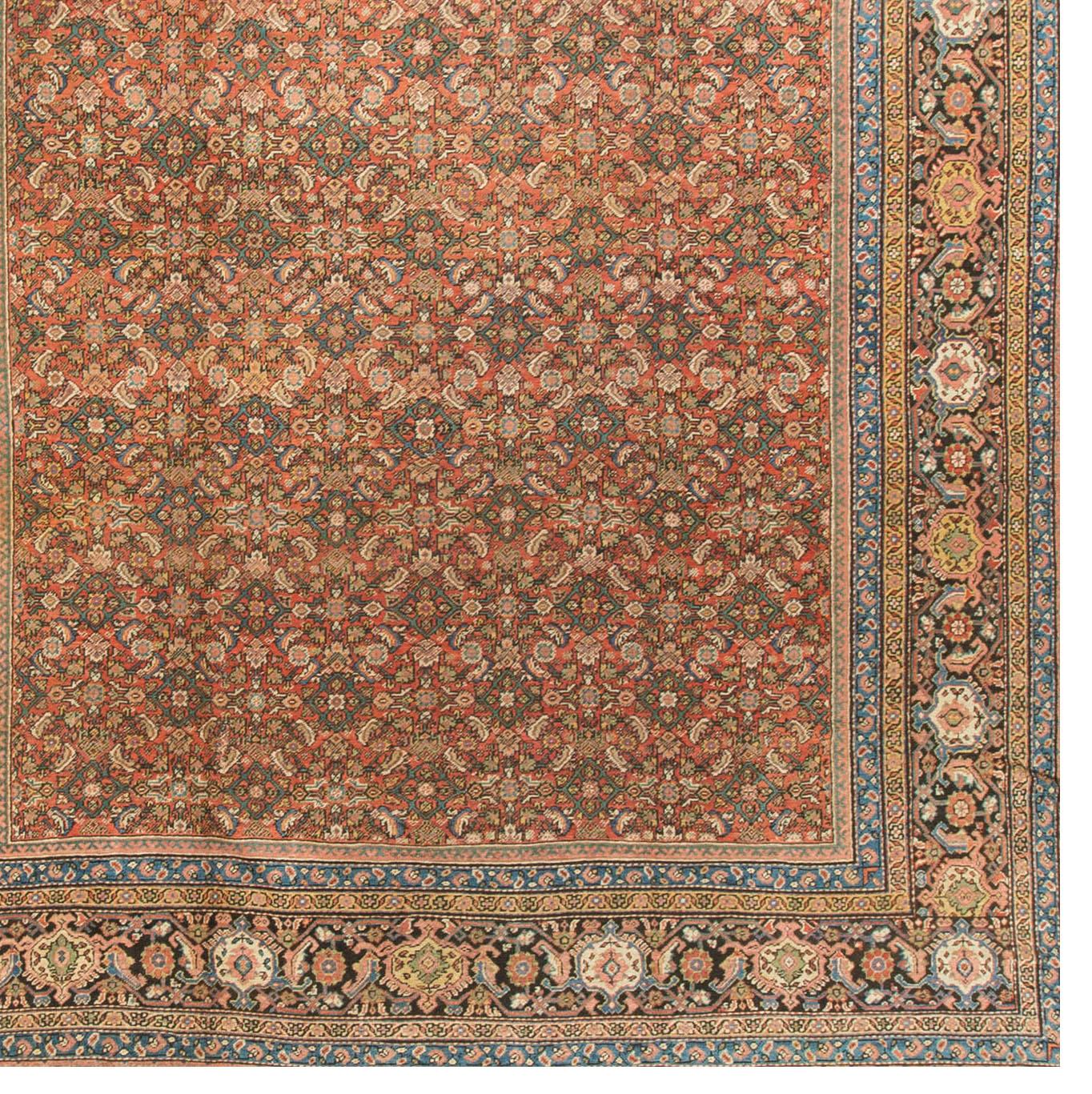 Hand-Woven Antique Persian Sultanabad Rug circa 1900 For Sale