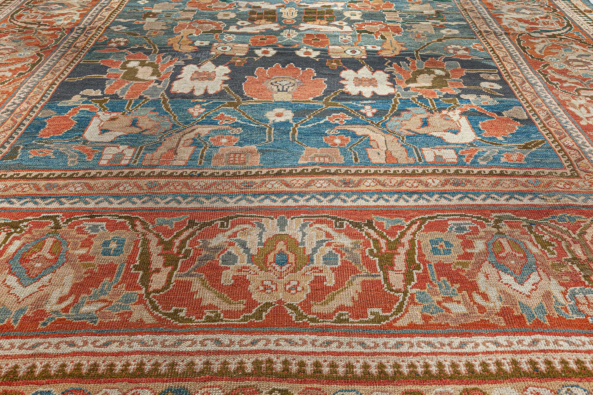 20th Century Antique Persian Sultanabad Rug For Sale