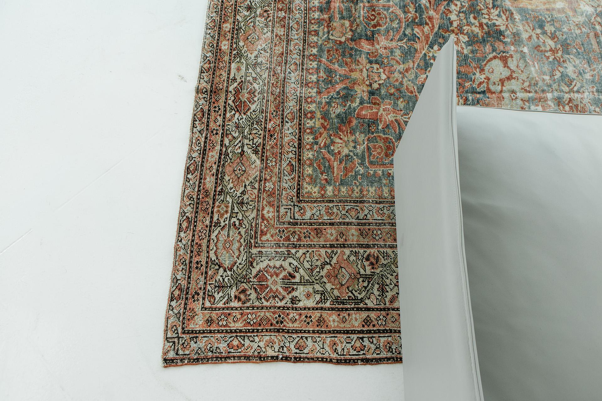 Wool Antique Persian Sultanabad Rug For Sale