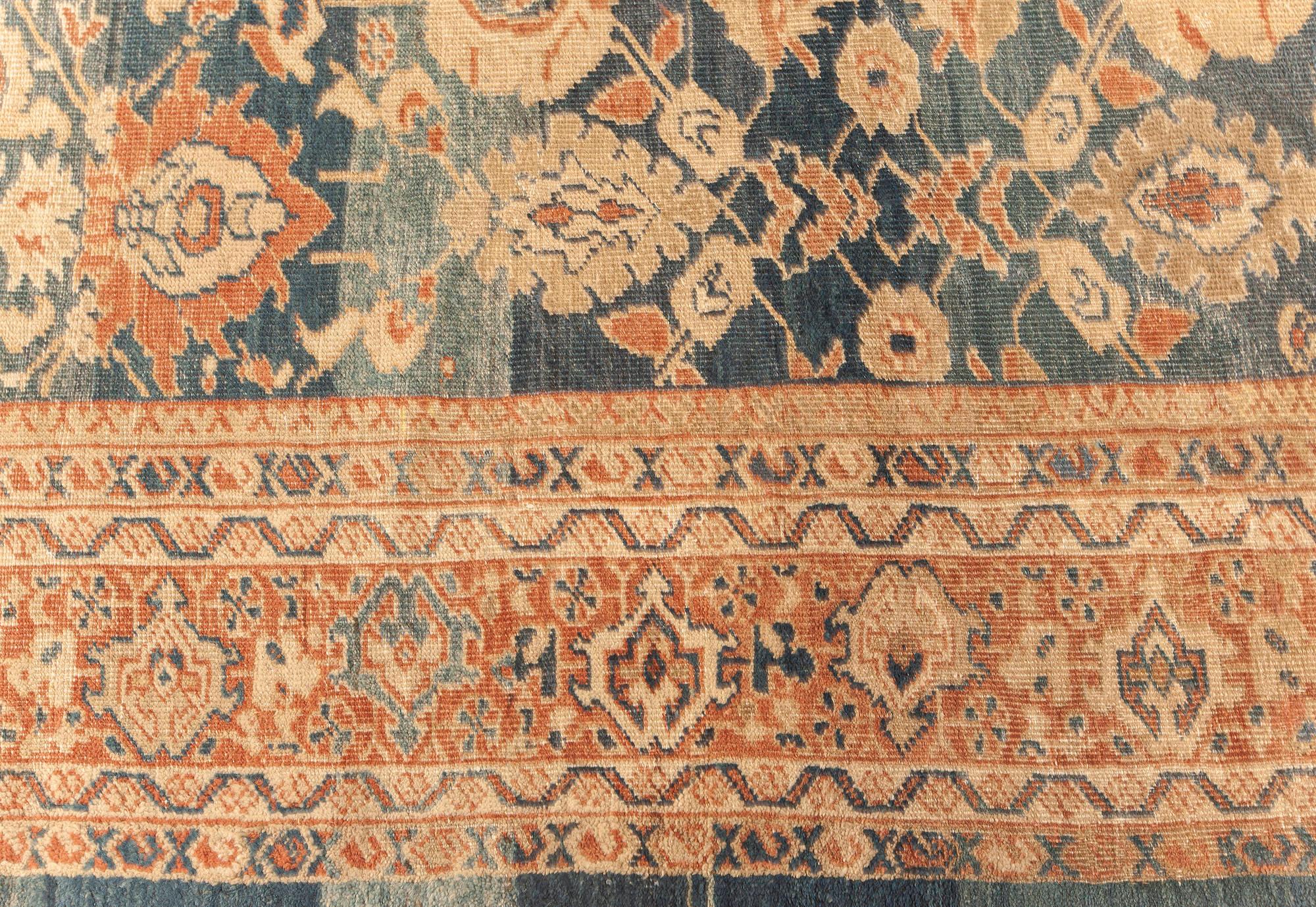High-quality Persian Sultanabad Beige, Blue, Red Handmade Wool Rug 1