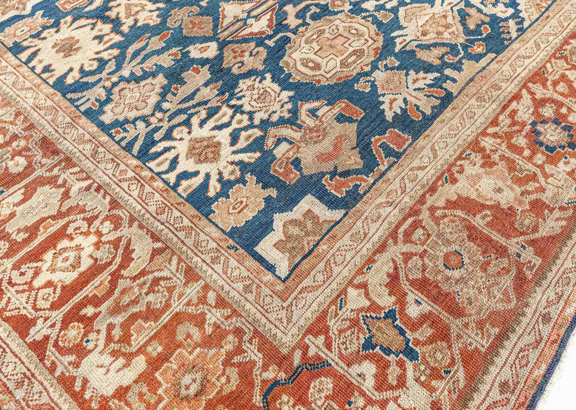 Wool Antique Persian Sultanabad Rug For Sale