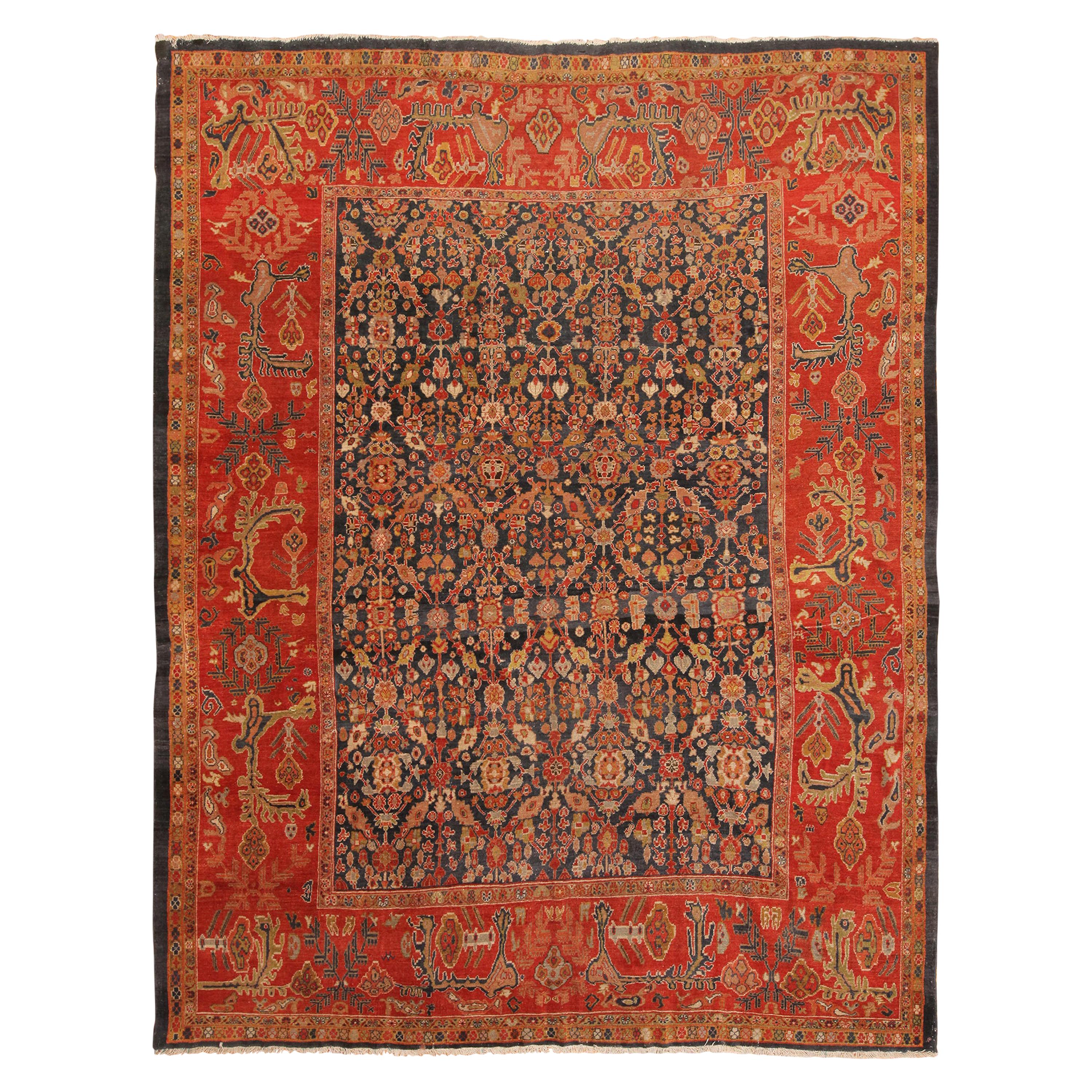Antique Persian Sultanabad Rug. Size: 10 ft 2 in x 13 ft 2 in (3.1 m x 4.01 m)