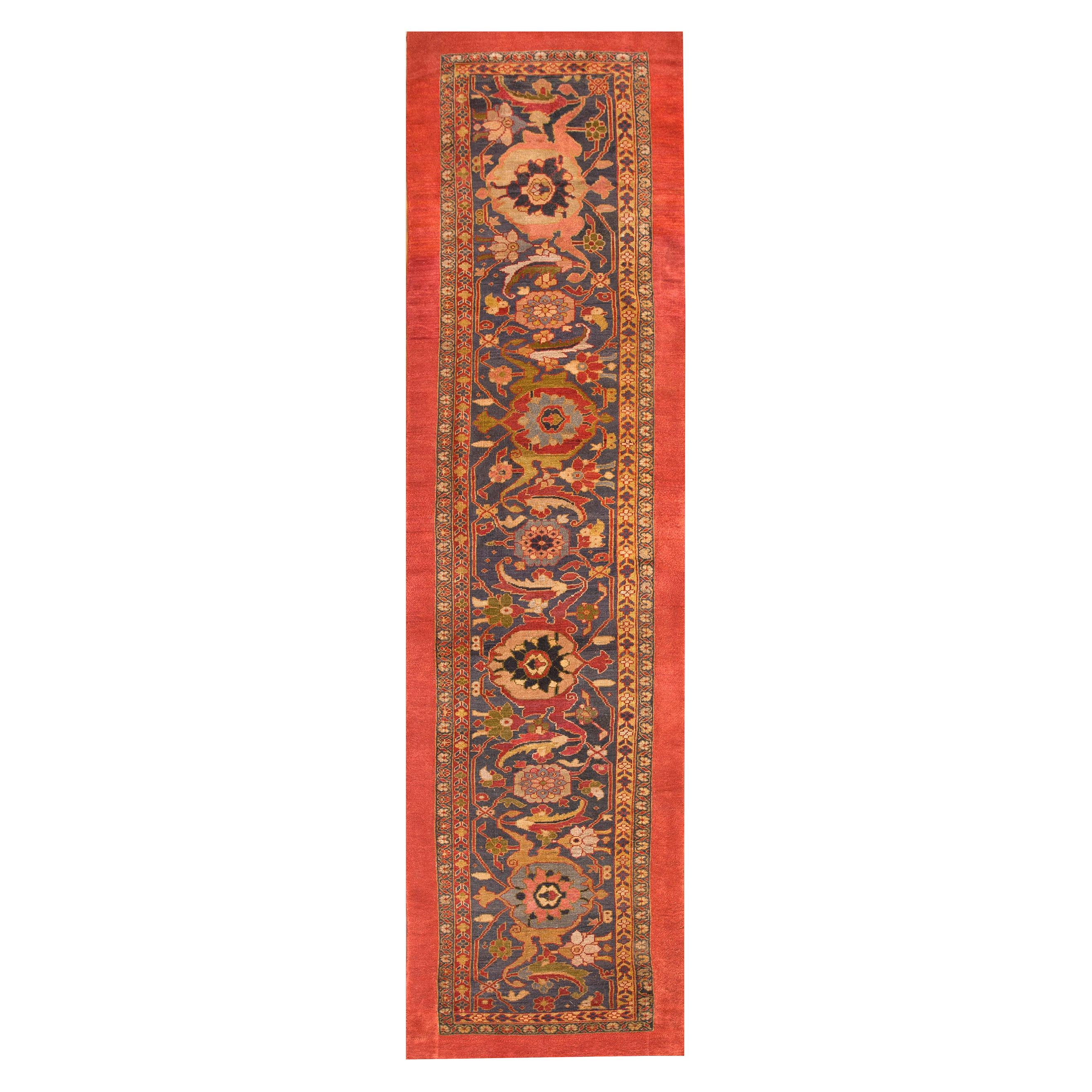 19th Century Persian Sultanabad Carpet ( 3'6" x 13' - 107 x 396 ) For Sale