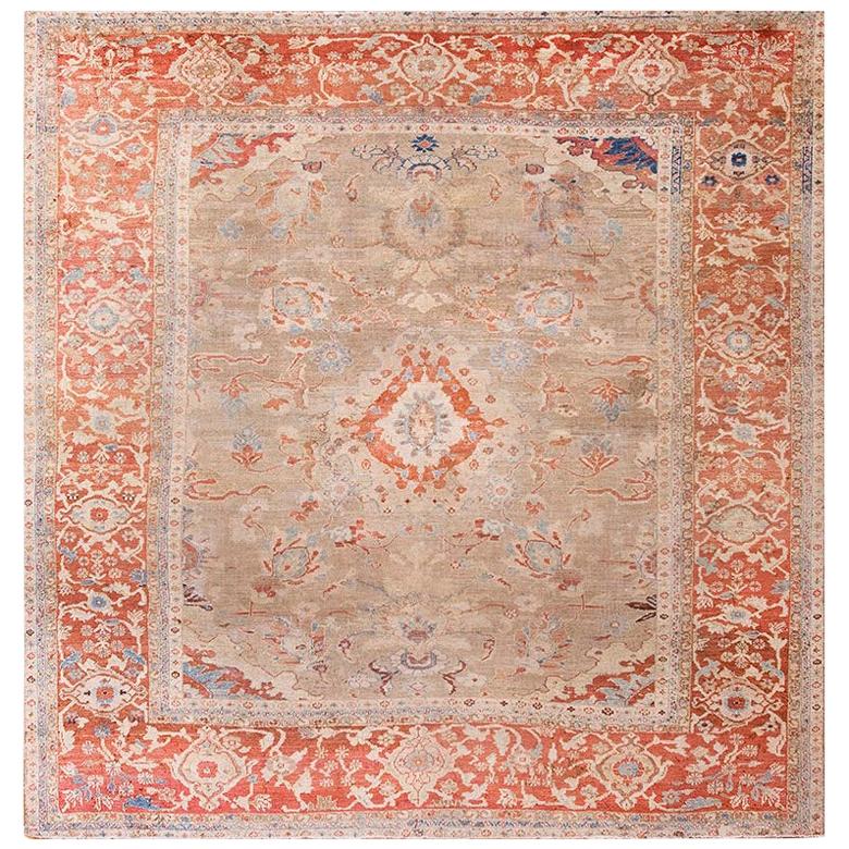 Persischer Ziegler Sultanabad-Teppich des 19. Jahrhunderts ( 10'5" x 10'6" - 318 x 320)