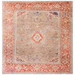 Persischer Ziegler Sultanabad-Teppich des 19. Jahrhunderts ( 10'5" x 10'6" - 318 x 320)