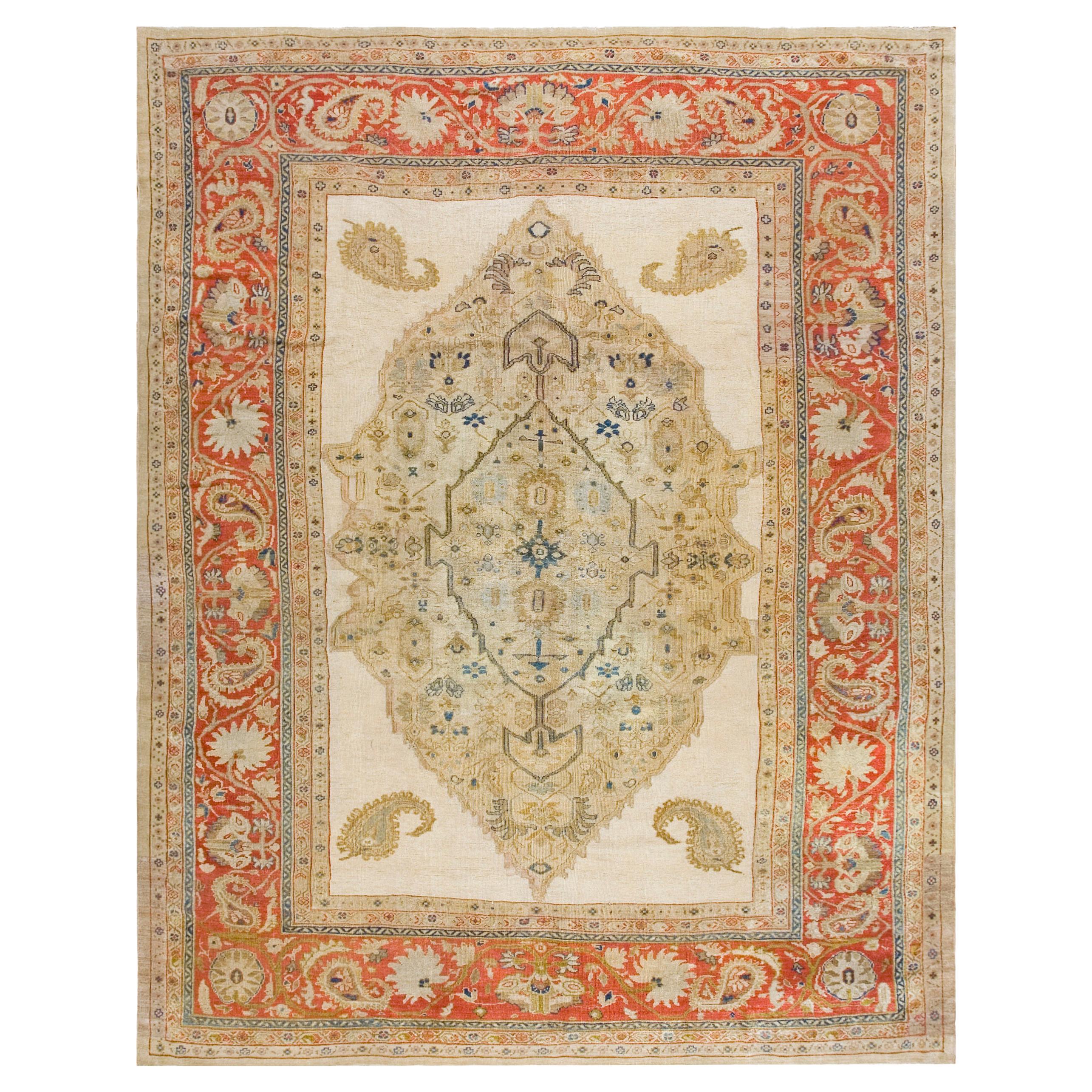 Persischer Ziegler Sultanabad-Teppich des 19. Jahrhunderts ( 9'4" x 12'4" - 285 x 375")