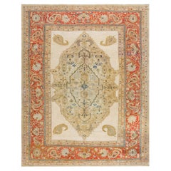 Antique 19th Century Persian Ziegler Sultanabad Carpet ( 9'4" x 12'4" - 285 x 375 )