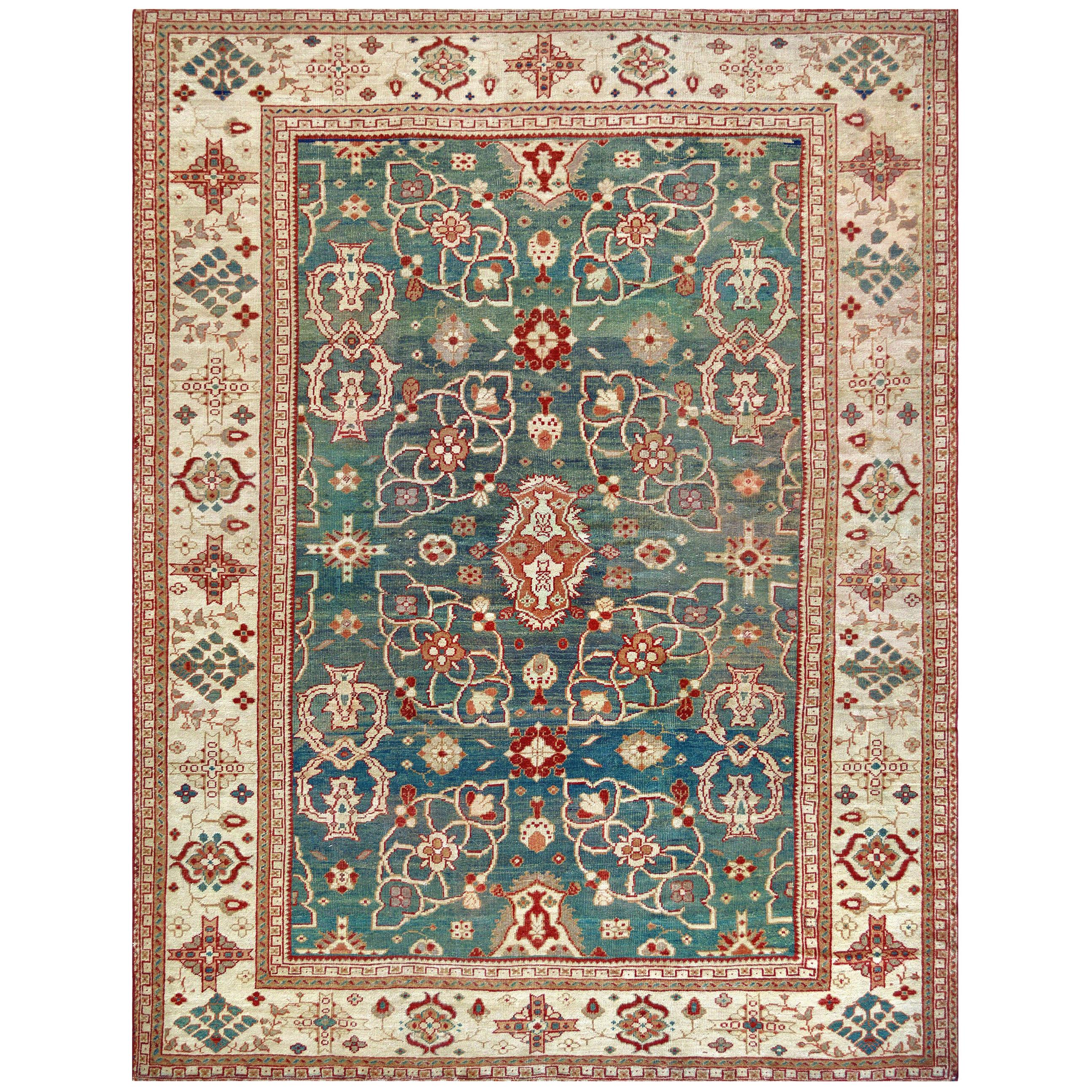 Late 19th Century Hand-Woven Persian Sultanabad Rug For Sale