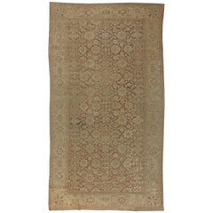 Fine Antique Persian Sultanabad Brown Handmade Wool Rug by Doris Leslie Blau