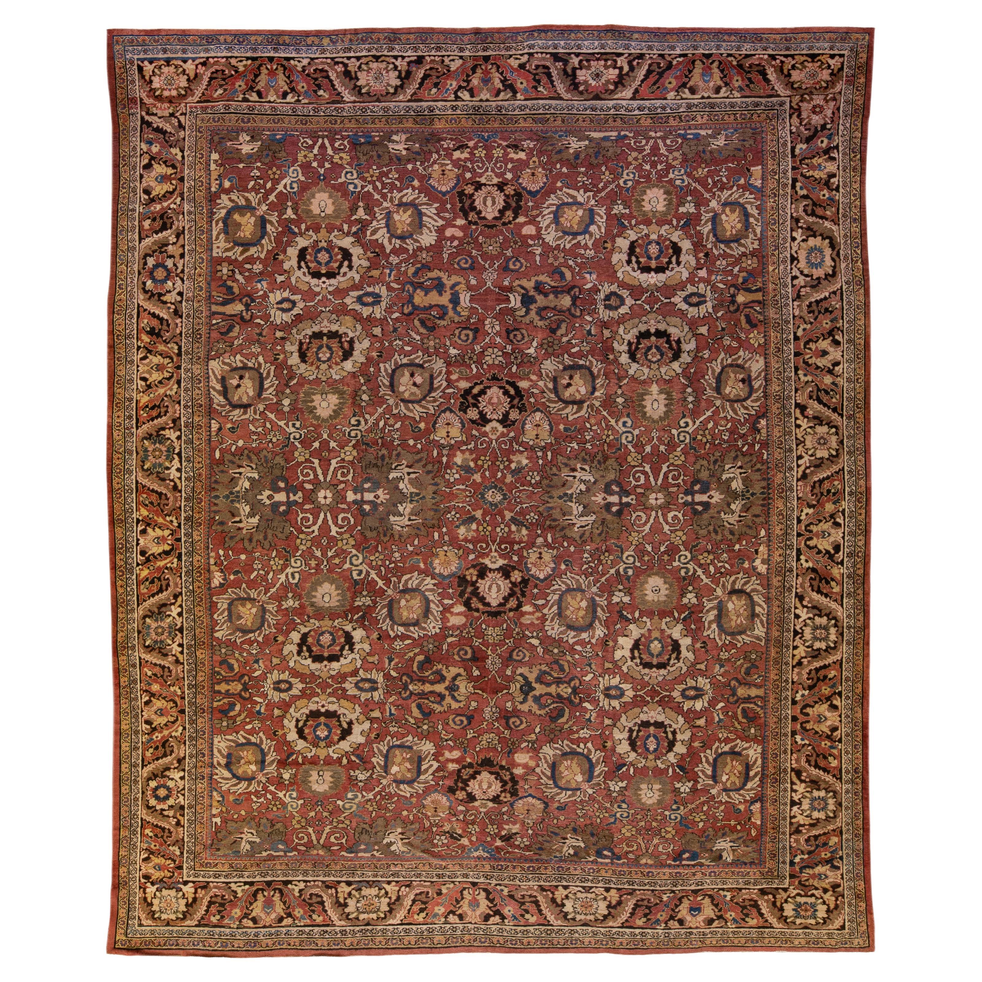 Antique Sultanabad Rug at 1stDibs
