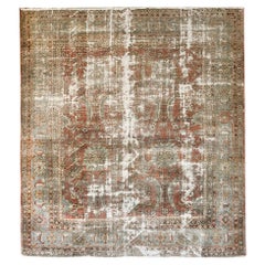 Tapis persan Sultanabad juste bleu clair ivoire gris