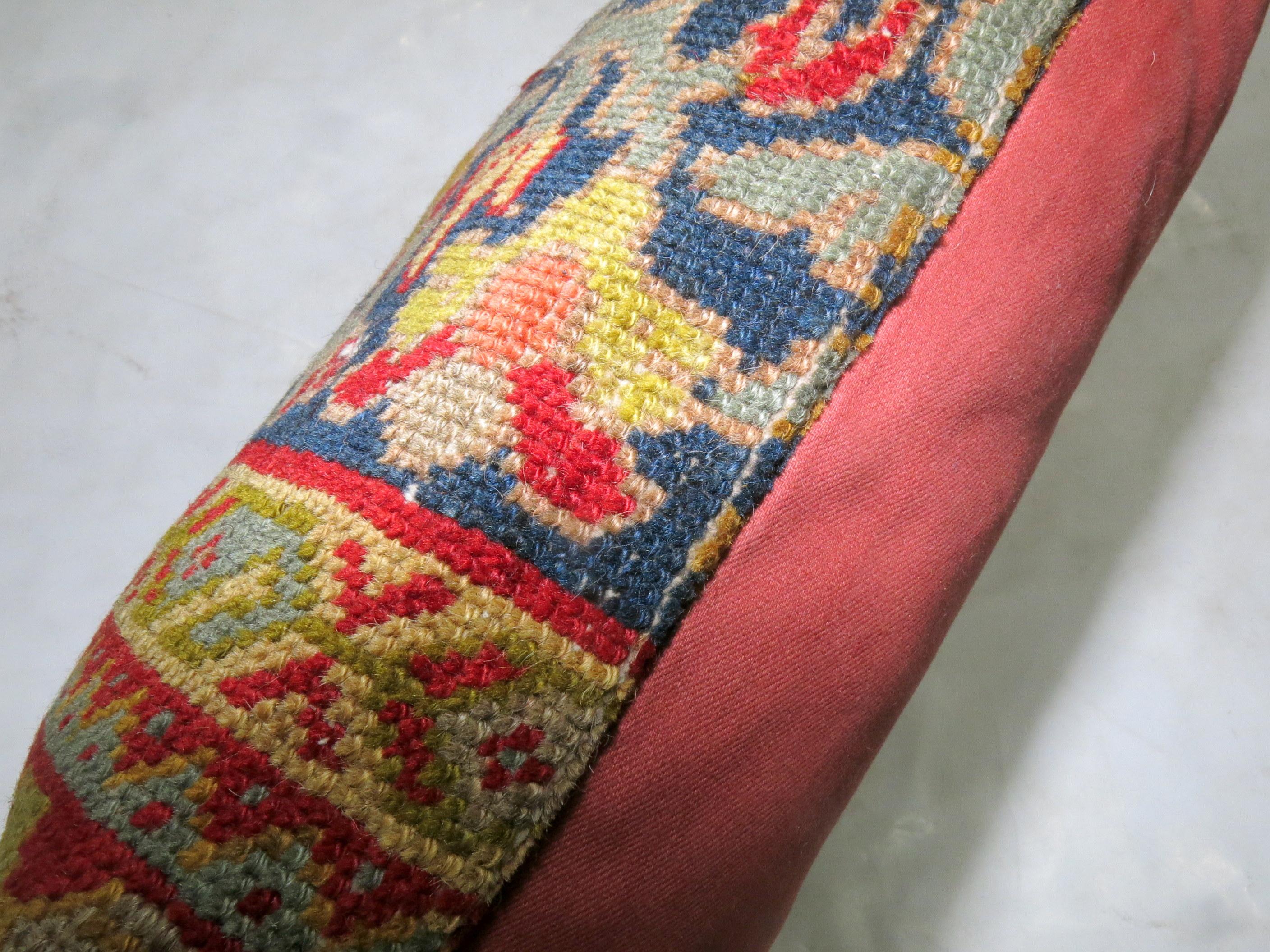Antique Persian Sultanabad Rug Pillow In Good Condition In New York, NY