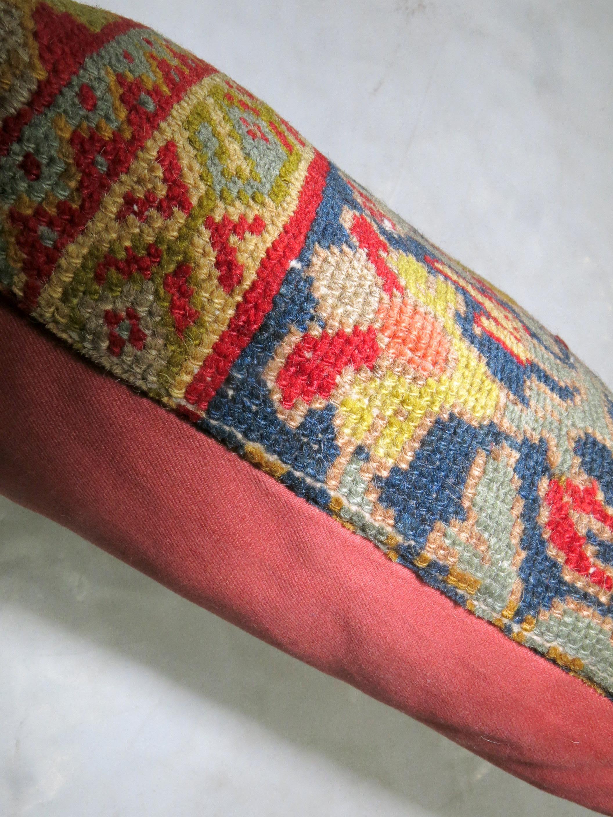 20th Century Antique Persian Sultanabad Rug Pillow