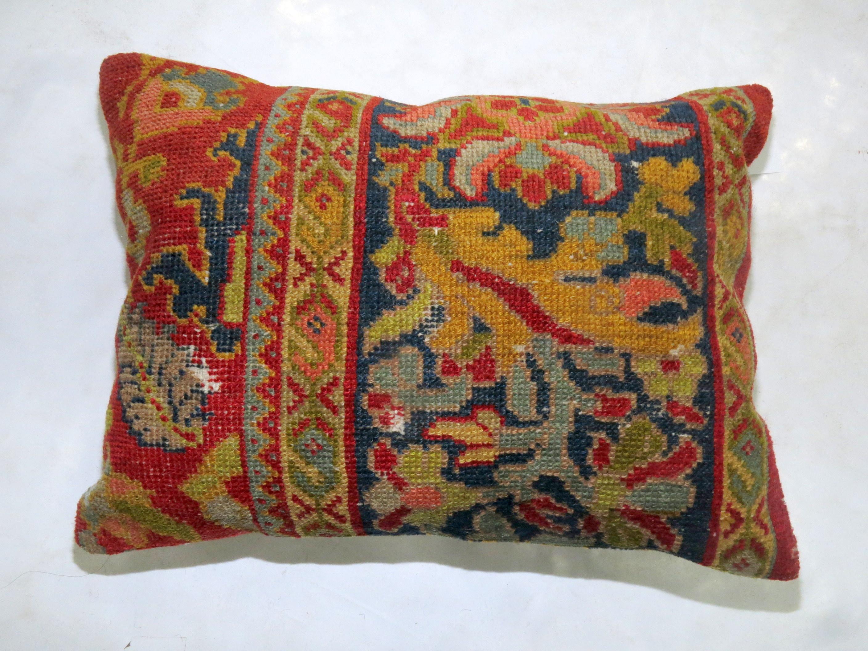 Wool Antique Persian Sultanabad Rug Pillow