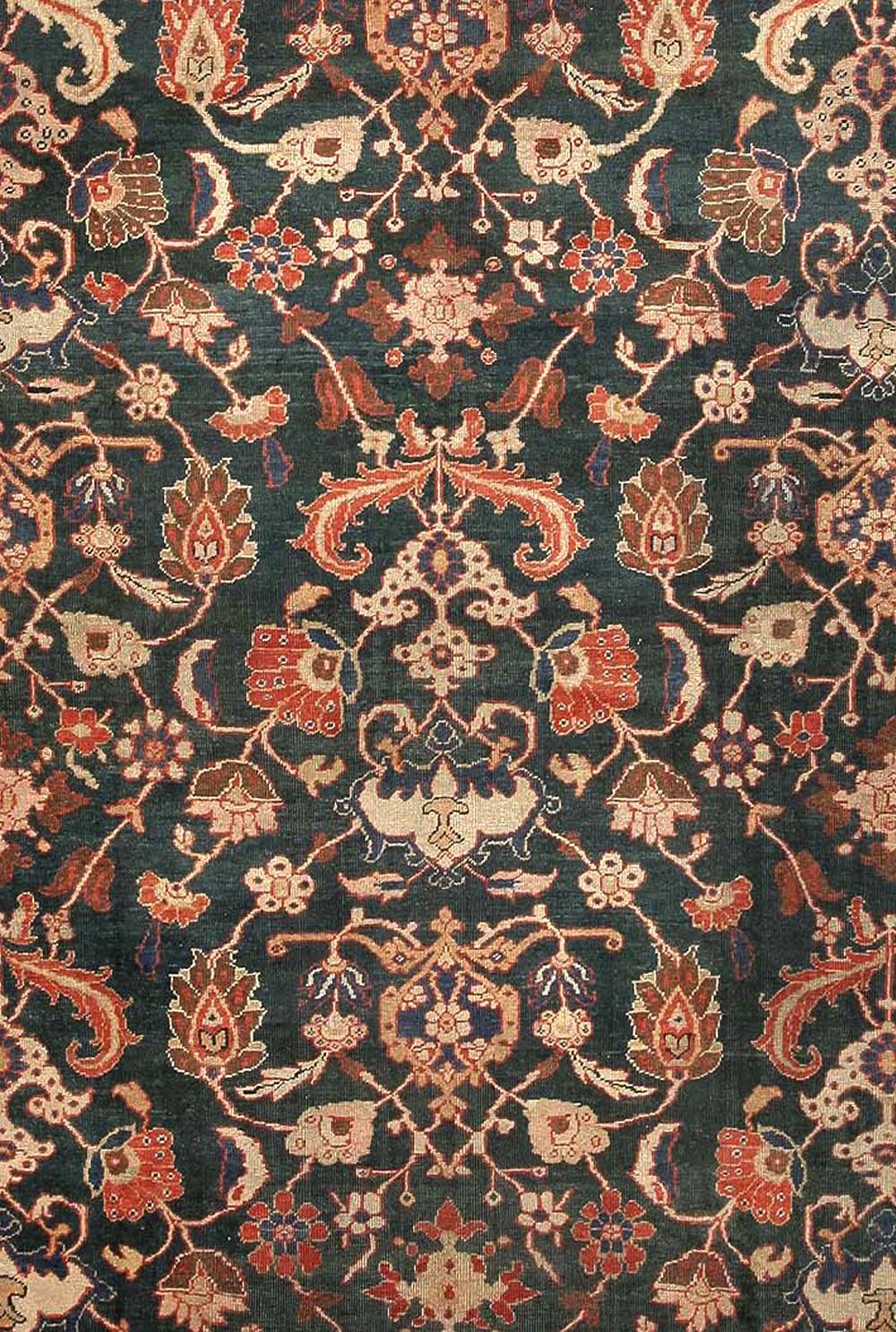 Antiker persischer Sultanabad-Teppich aus Persien. Größe:10 ft 9 in x 14 ft 4 in im Angebot 3