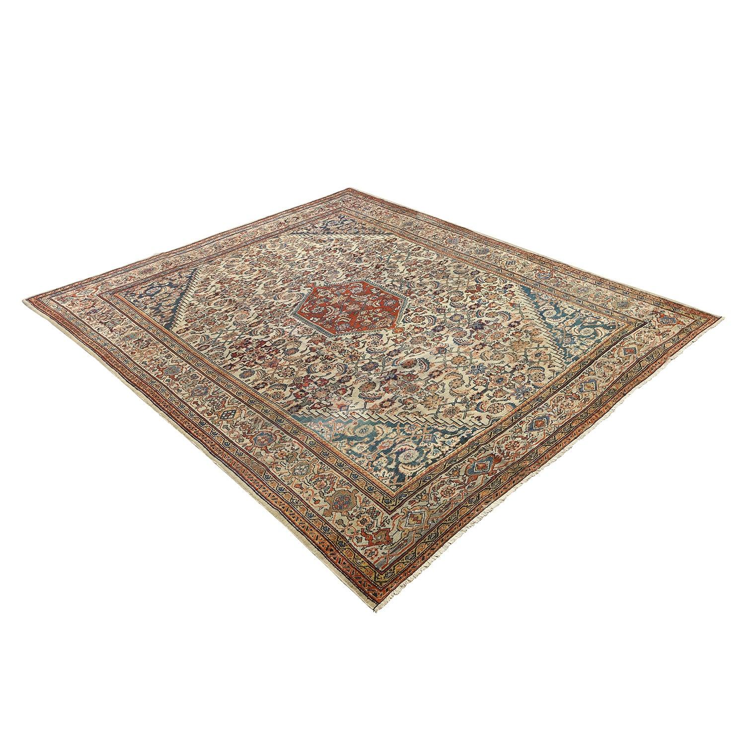 Perse Tapis persan ancien Sultanabad - Taille : 10'1 X 8'6 en vente