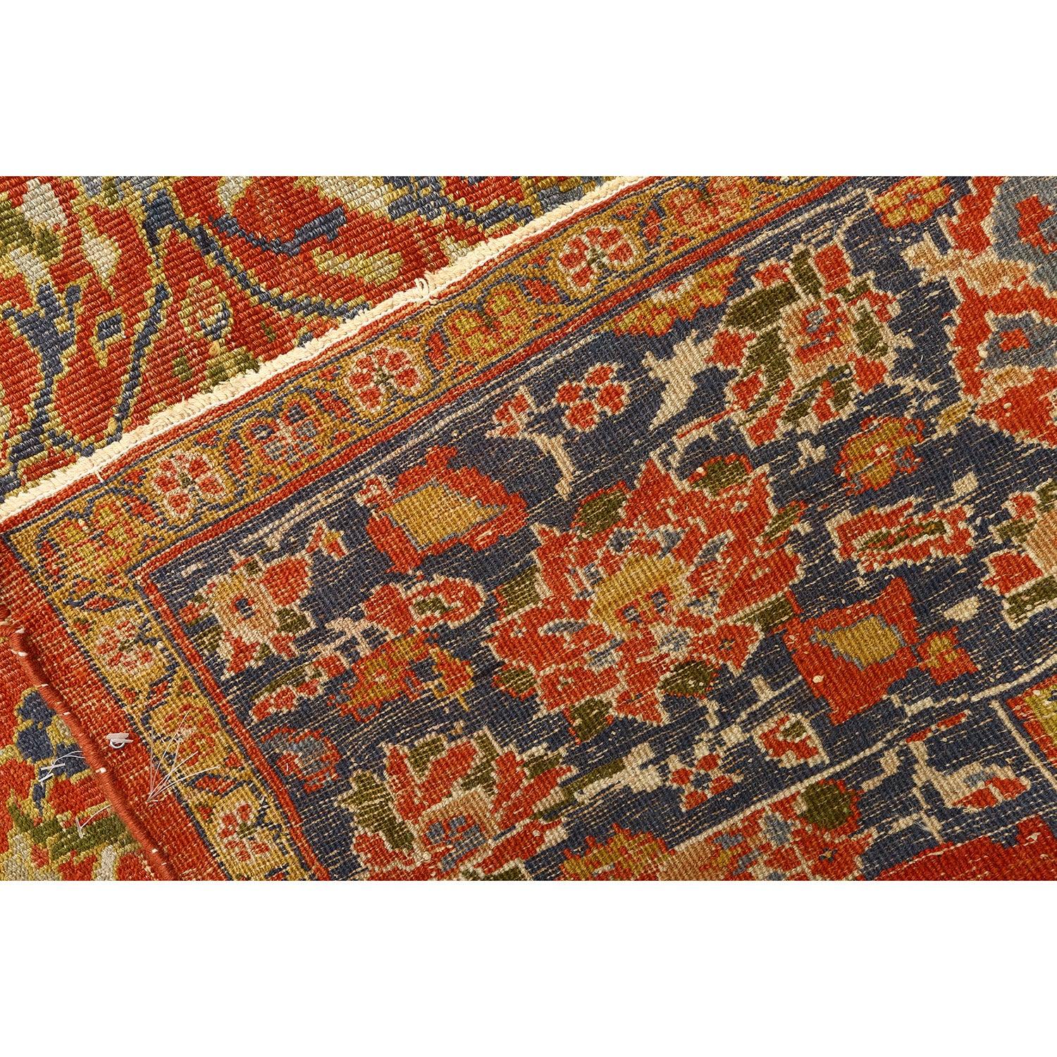 Annodato a mano Tappeto antico persiano Sultanabad Rugs - Dimensioni: 13' X 8'9 in vendita