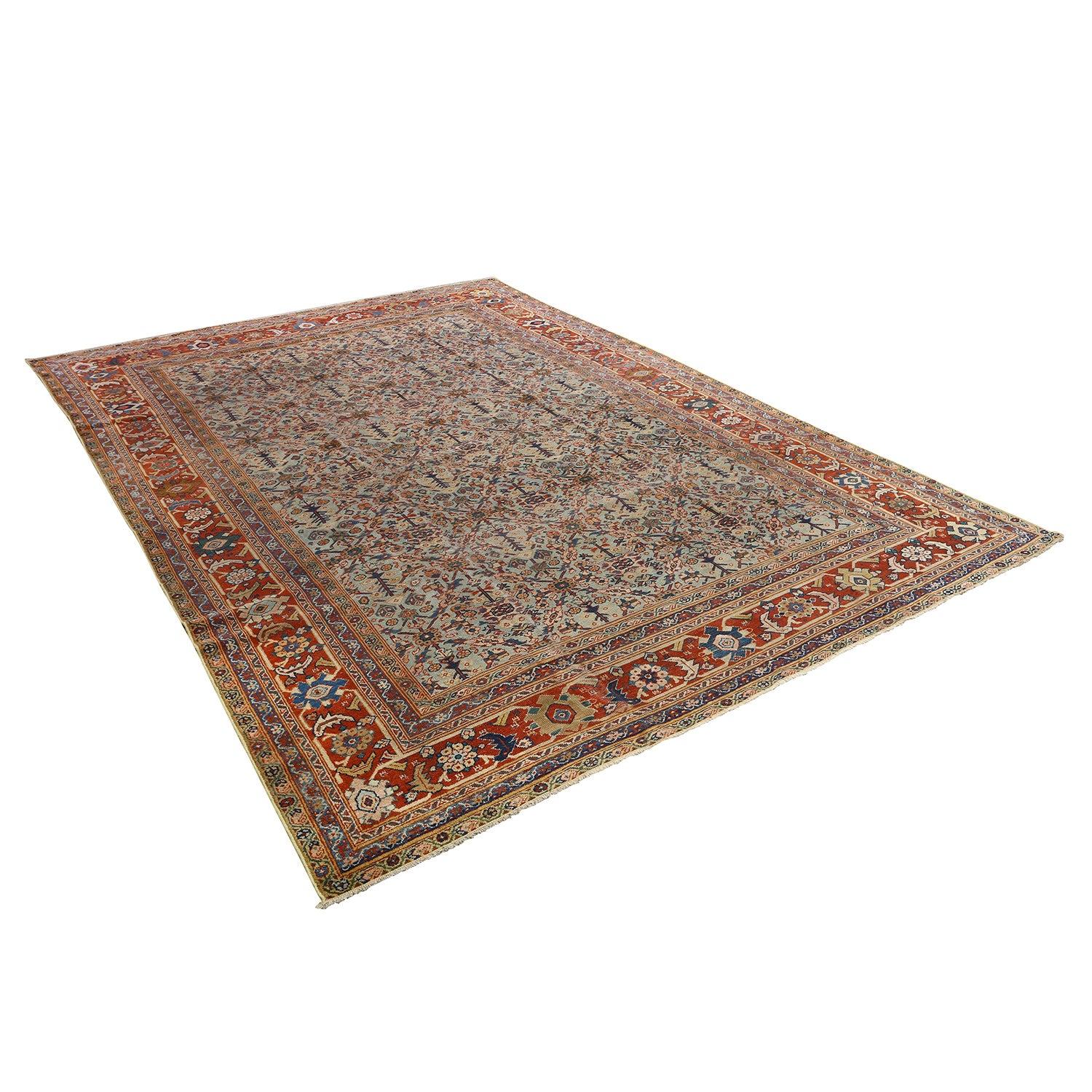 Hand-Knotted Antique Persian Sultanabad Rug - Size: 13'4 X 10' For Sale