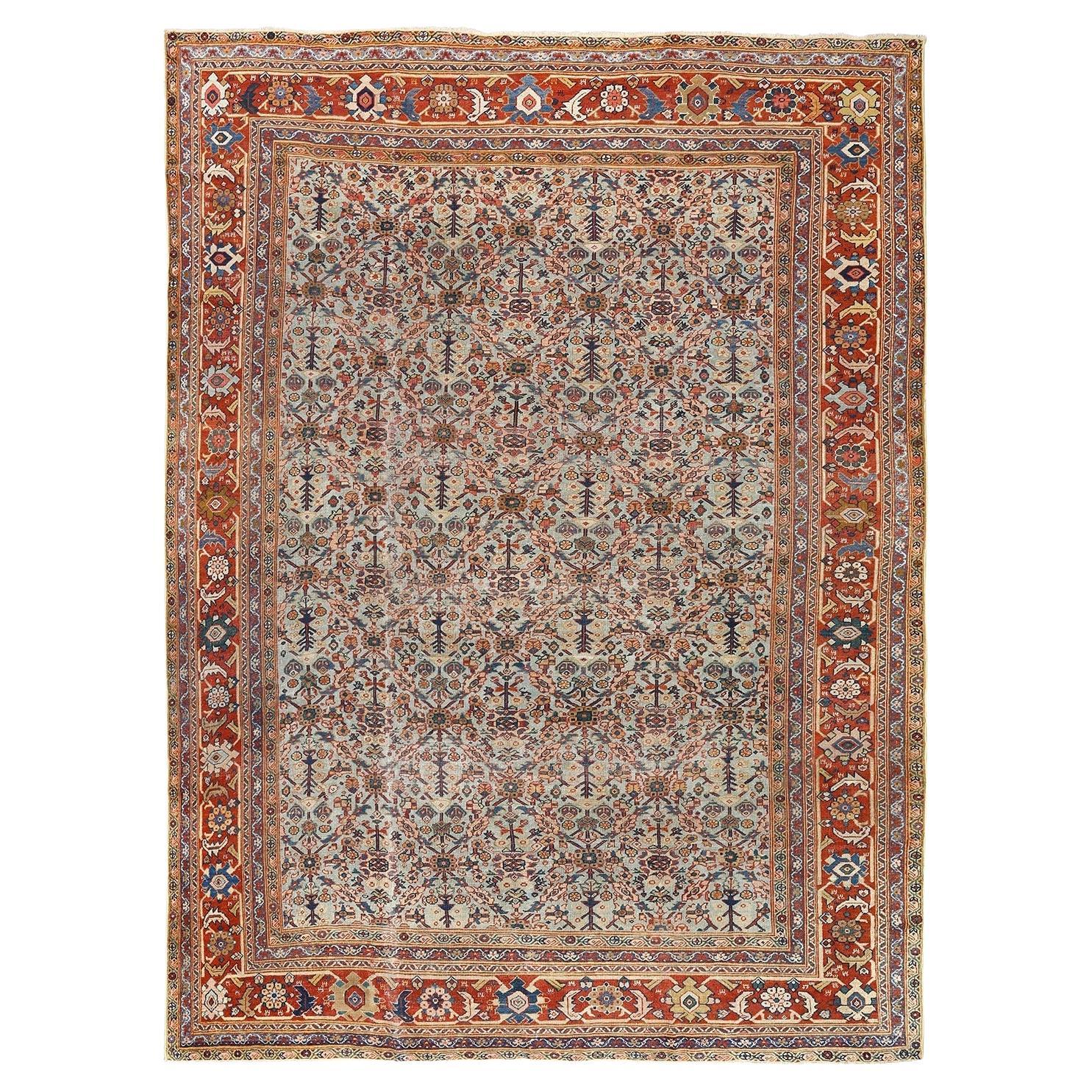 Antique Persian Sultanabad Rug - Size: 13'4 X 10' For Sale
