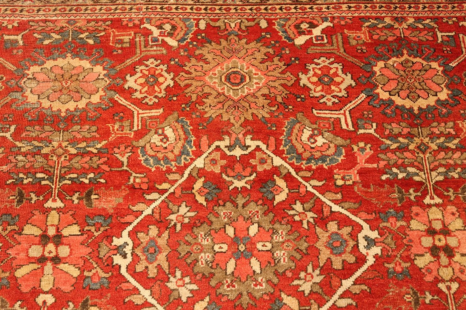 Antique Persian Sultanabad Rug. Size: 8 ft 7 in x 9 ft 10 in For Sale 2