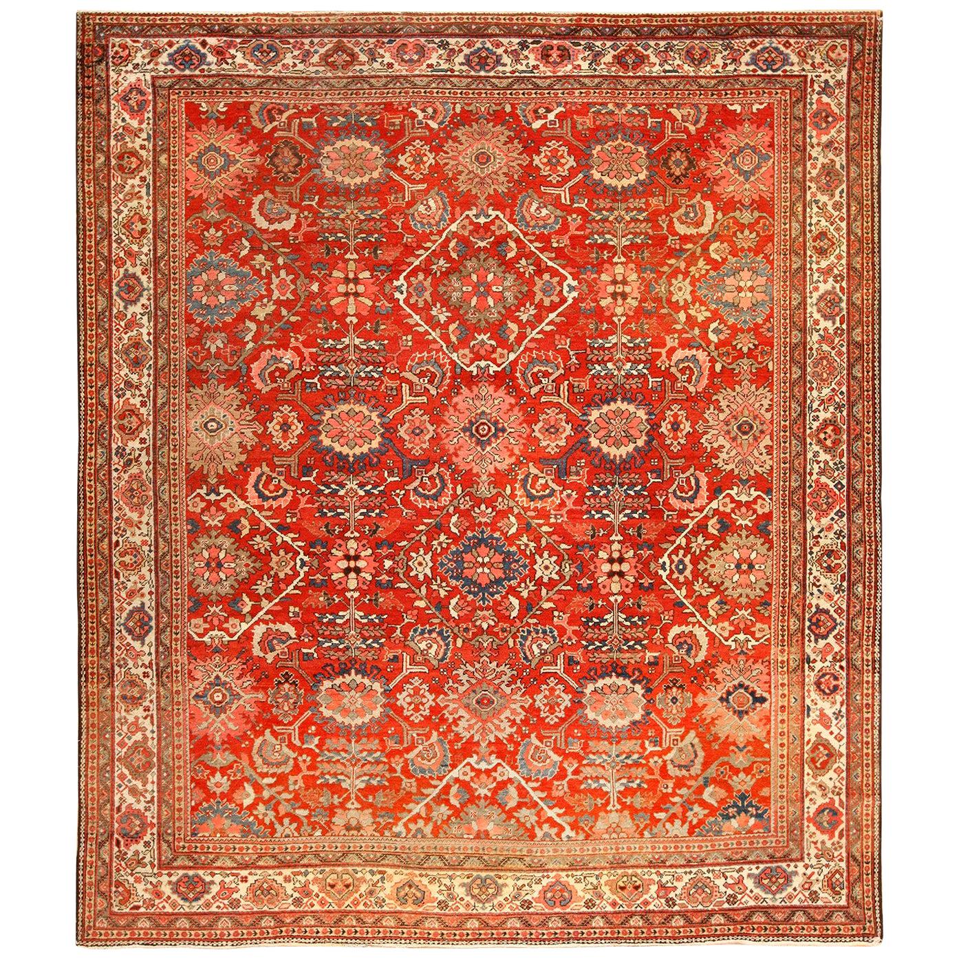 Antiker persischer Sultanabad-Teppich aus Persien. Größe: 8 ft 7 in x 9 ft 10 in