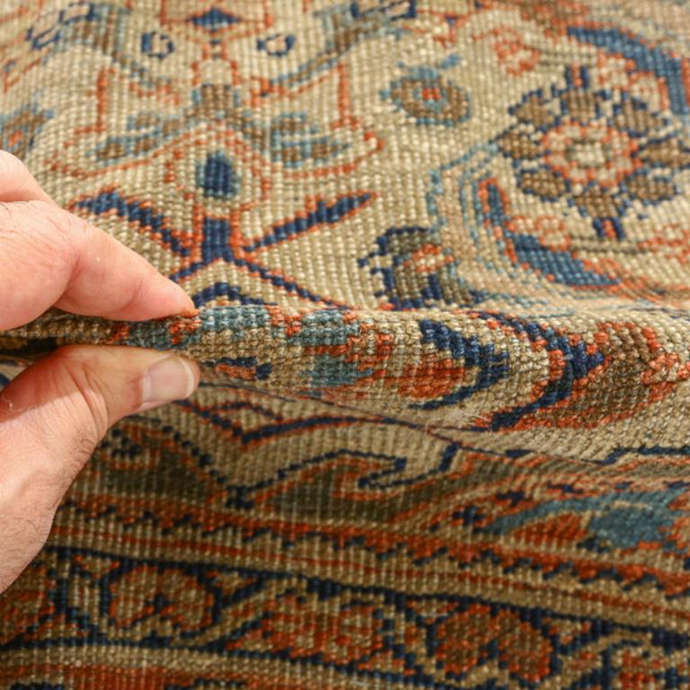 Noué à la main Tapis persan ancien Sultanabad - Taille : 9'10x6'11 en vente
