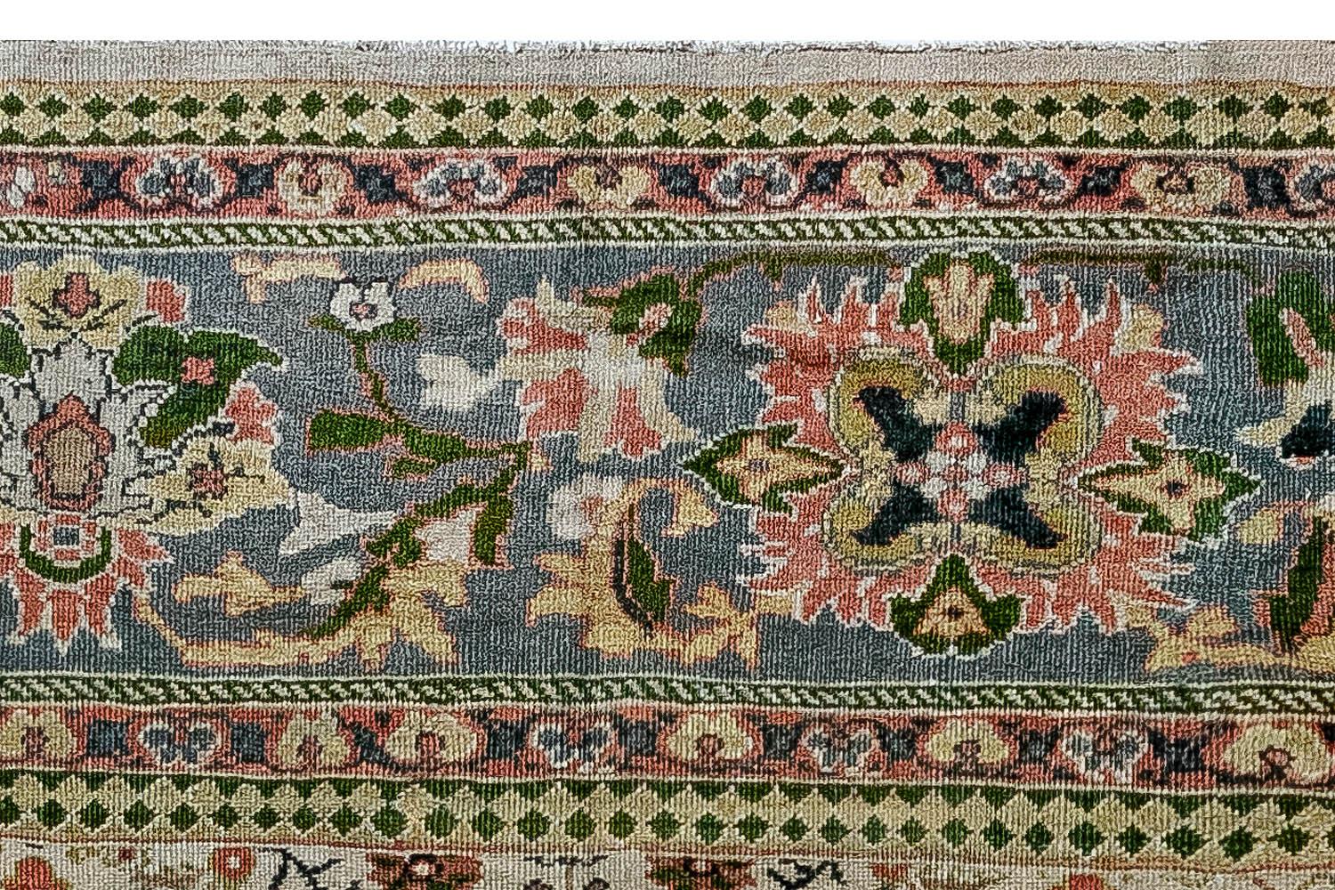 19th Century Antique Persian Sultanabad Rug Size Adjusted For Sale