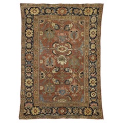Antique Persian Sultanabad Rug with Arts & Crafts Style