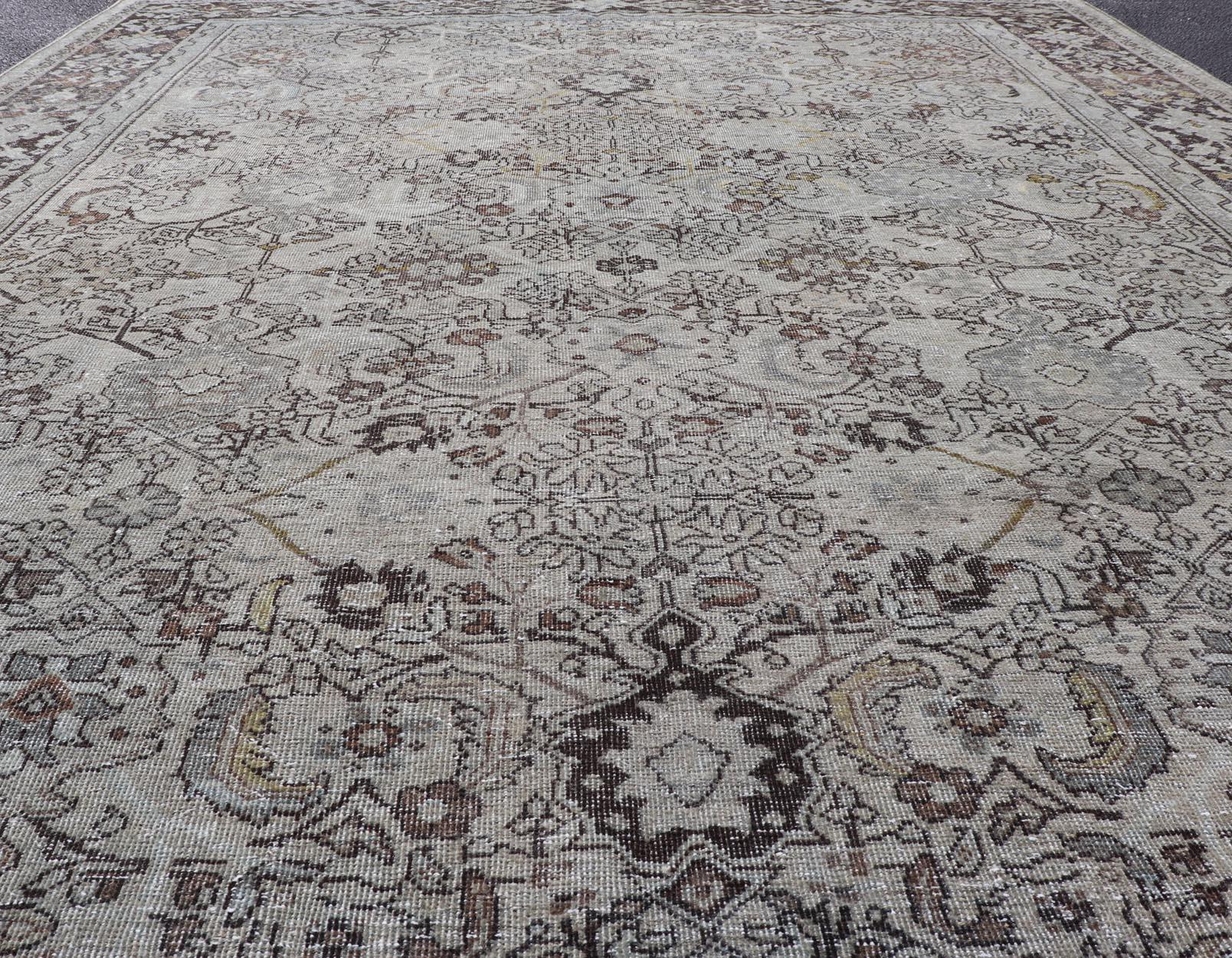 Antiker persischer Sultanabad-Teppich mit Classic Allover-Muster 8'0 x 10'10 im Angebot 4