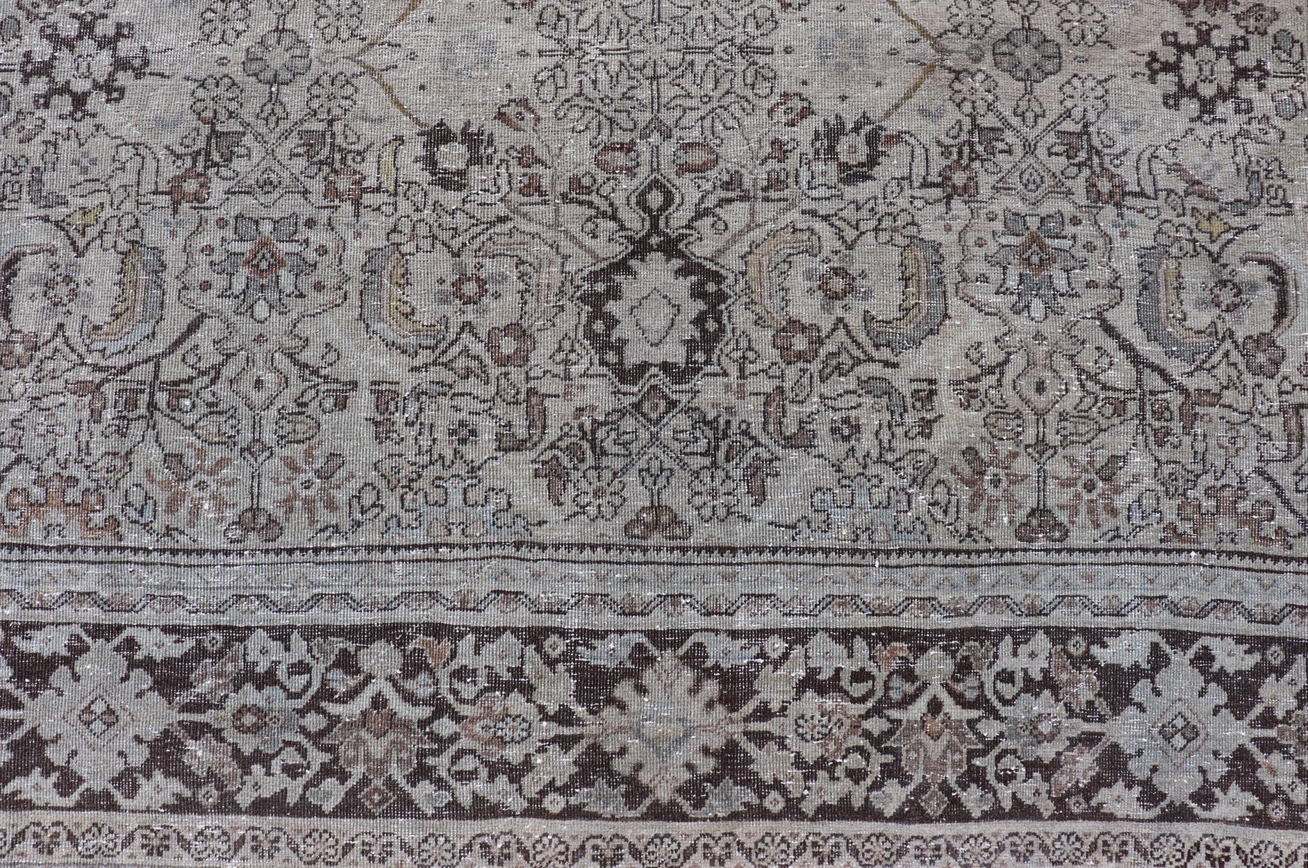 Antiker persischer Sultanabad-Teppich mit Classic Allover-Muster 8'0 x 10'10 im Angebot 5
