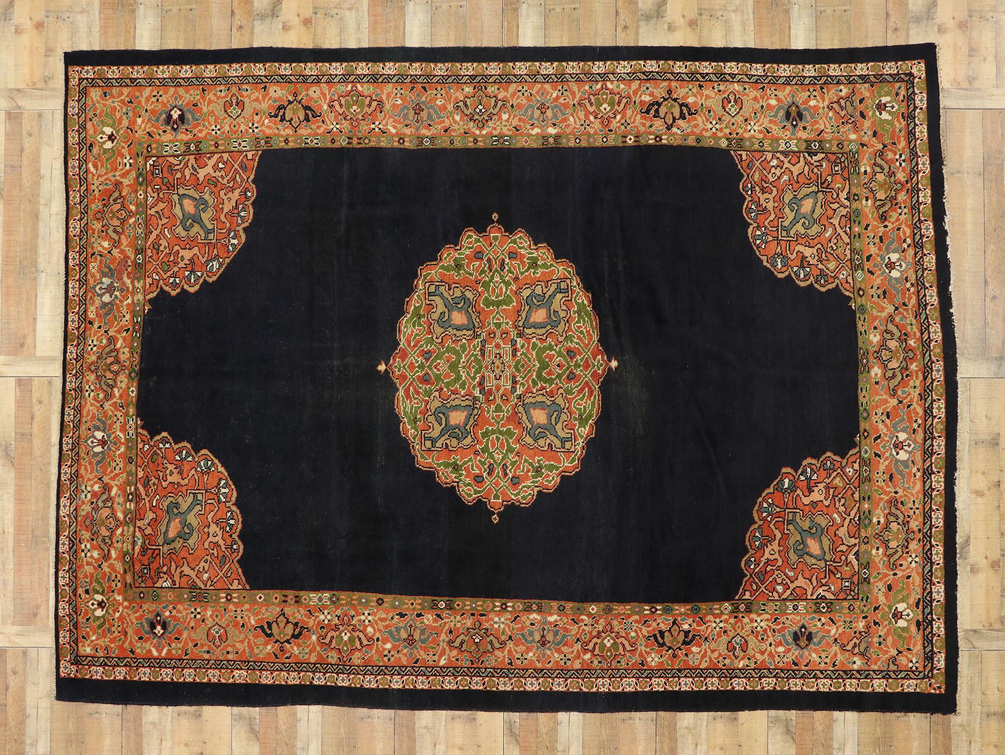 Late 19th Century Antique Persian Sultanabad Rug with Modern Jacobean Style For Sale 4