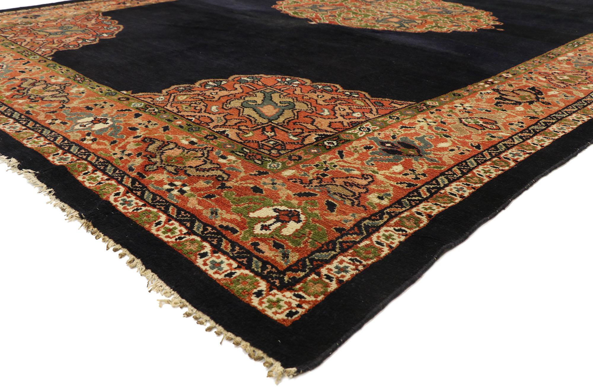 Hand-Knotted Late 19th Century Antique Persian Sultanabad Rug with Modern Jacobean Style For Sale
