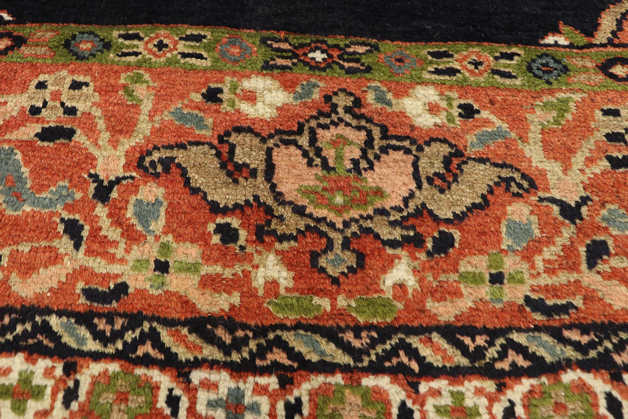 Wool Late 19th Century Antique Persian Sultanabad Rug with Modern Jacobean Style For Sale