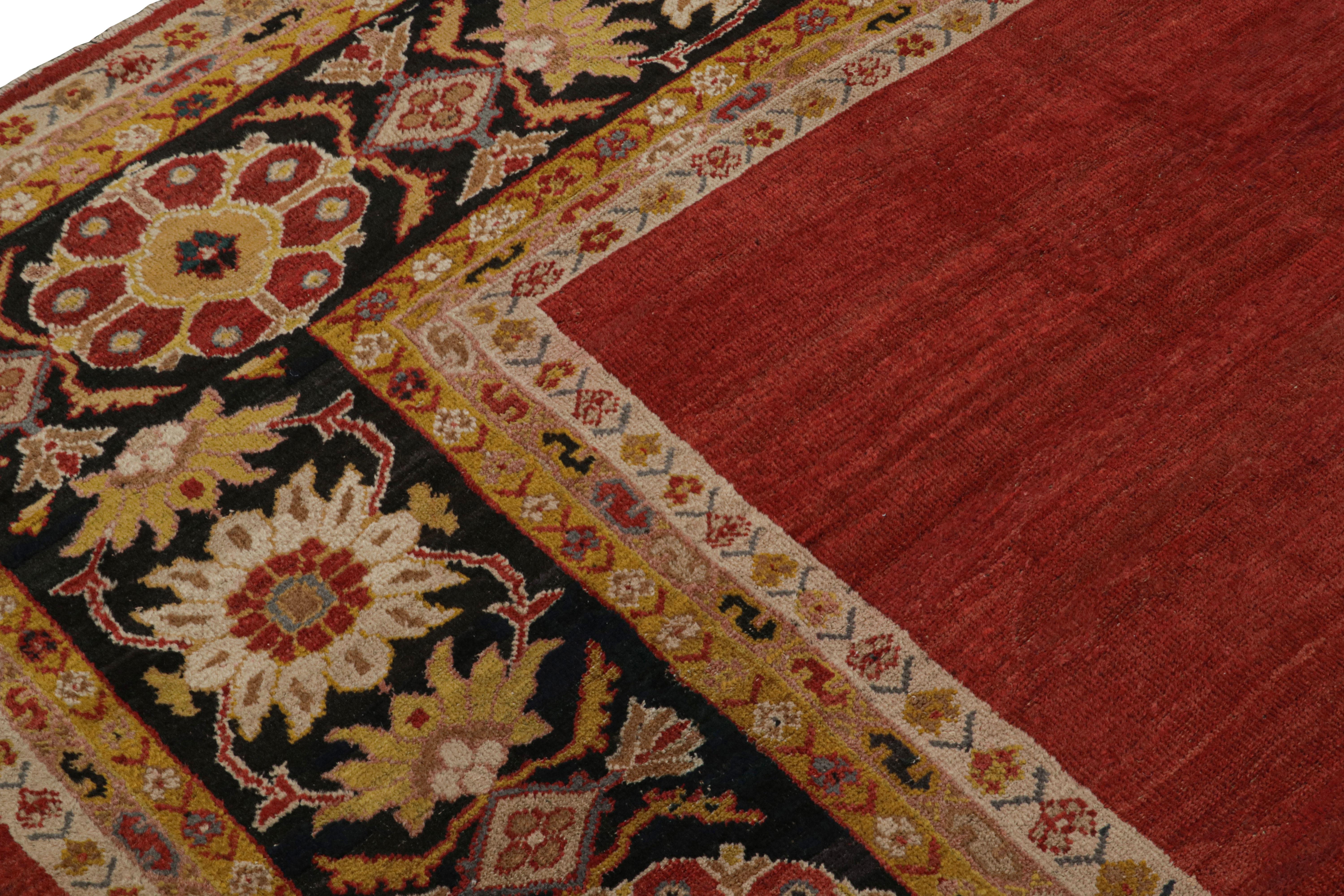 Early 20th Century Antique Persian Sultanabad Rug with Red Open Field by Rug & Kilim For Sale