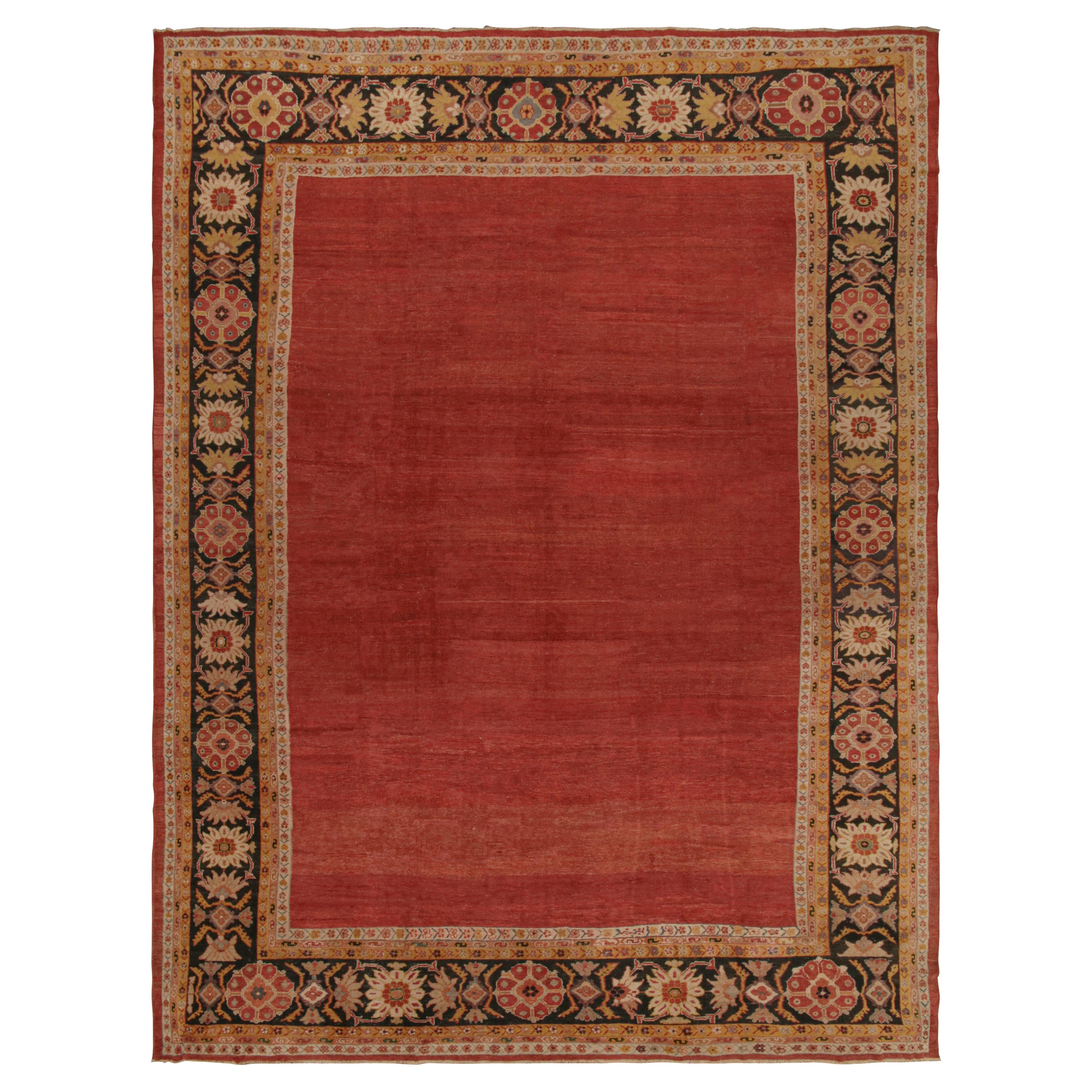 Antico tappeto persiano Sultanabad Rugs con campo aperto rosso di Rug & Kilim