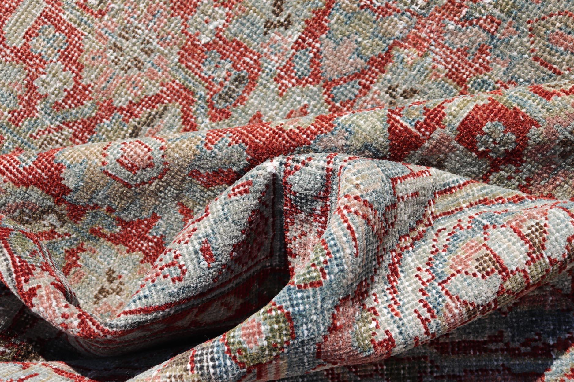 Antique Persian Sultanabad Rug with Refined Allover Pattern Soft Red 10'0 x 13'0 For Sale 4