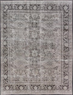 Antigua alfombra persa Sultanabad Rugs con diseño de medallón atemporal 10'1 x 13'5