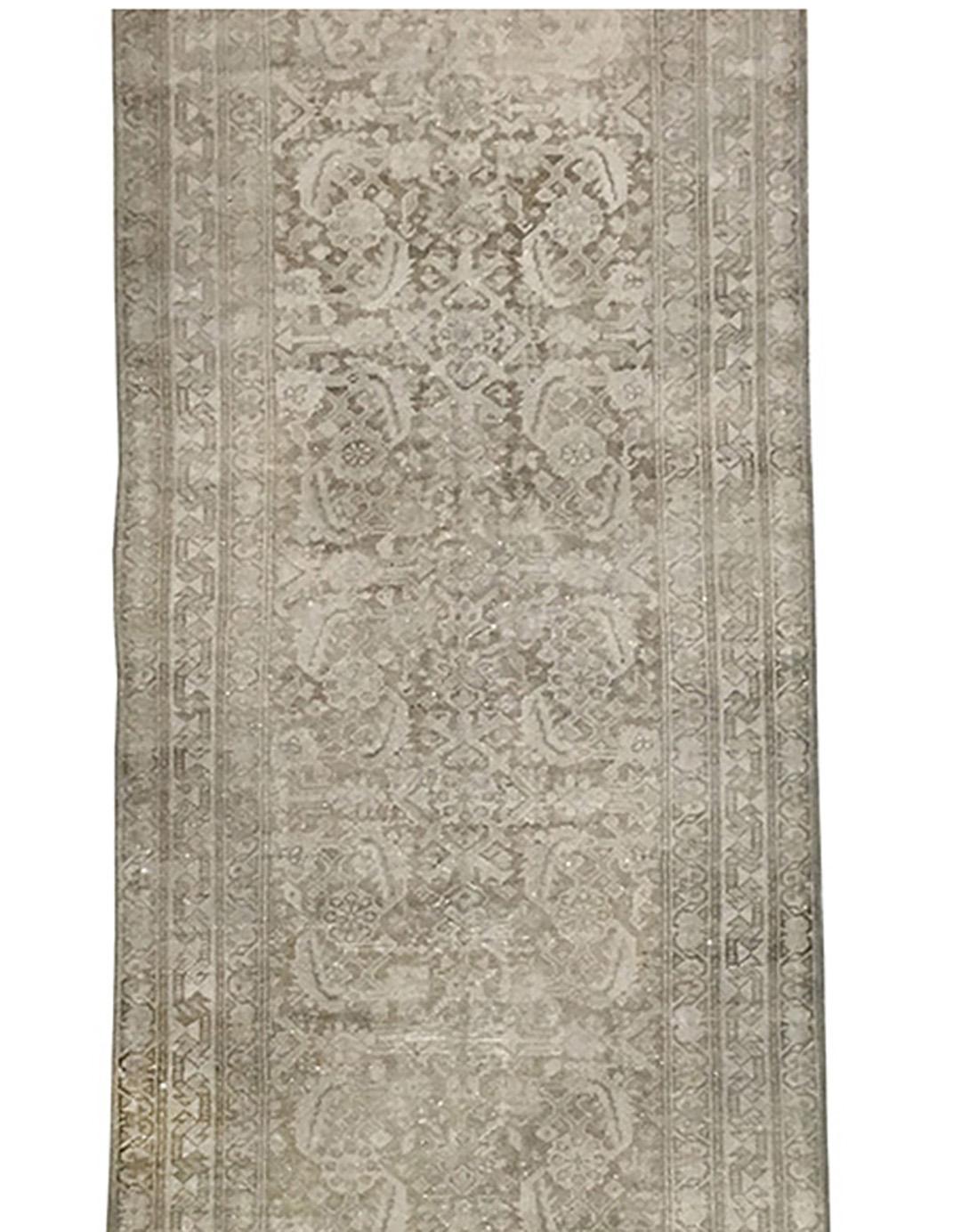 XX secolo Antico runner persiano Sultanabad - Toni della terra attenuati in vendita