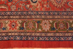 Nazmiyal Antique Persian Sultanabad Sickle Leaf Design Rug. 10 ft x 14 ft 10 in