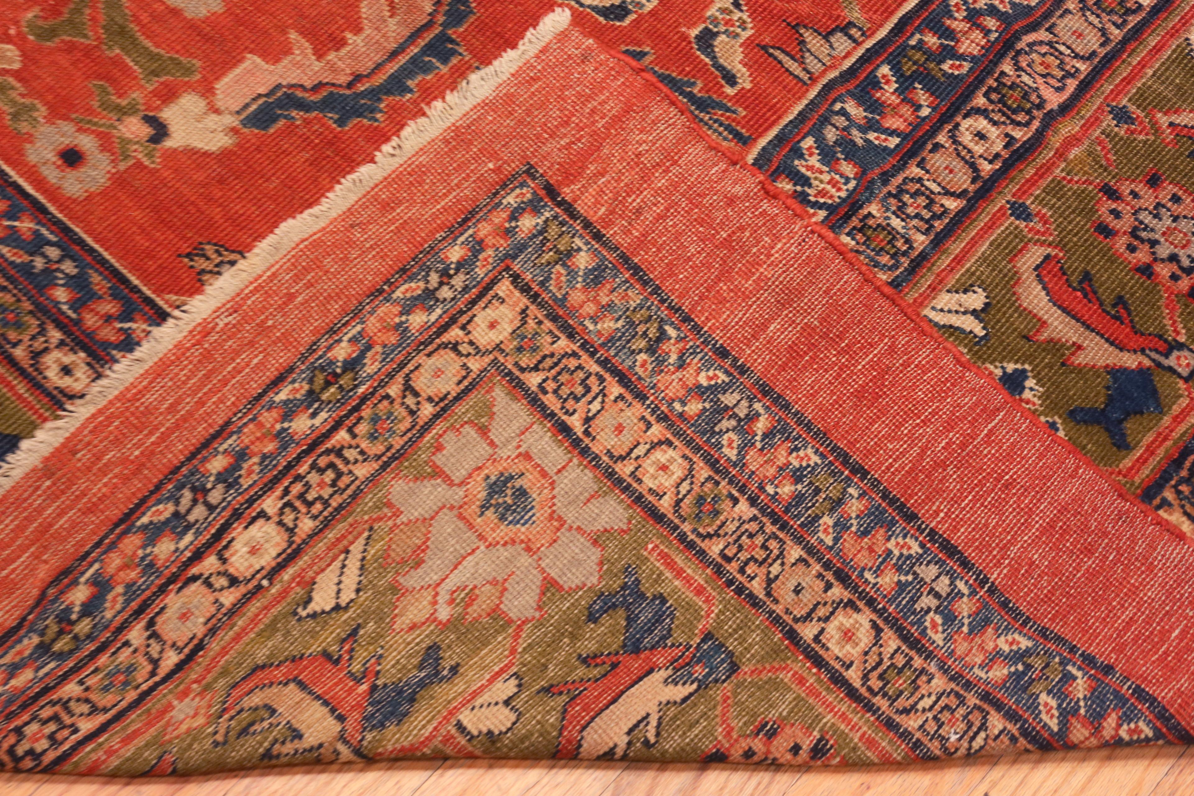 Antiker persischer Sultanabad-Teppich im Sickle-Blatt-Design von Nazmiyal, 10 Fuß x 14 Fuß 10 Zoll (20. Jahrhundert) im Angebot
