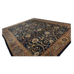 Antique Persian Sultanabad Wool 14x17 Tan & Blue Handmade Oversized Area Rug