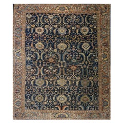 Antique Persian Sultanabad Wool 14x17 Tan & Blue Handmade Oversized Area Rug