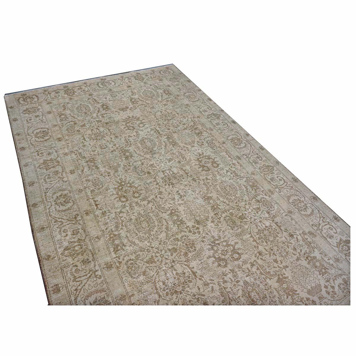 Antique Persian Sultanabad Wool 6 x 9 Grey, Ivory & Tan Handmade Area Rug (Wolle) im Angebot