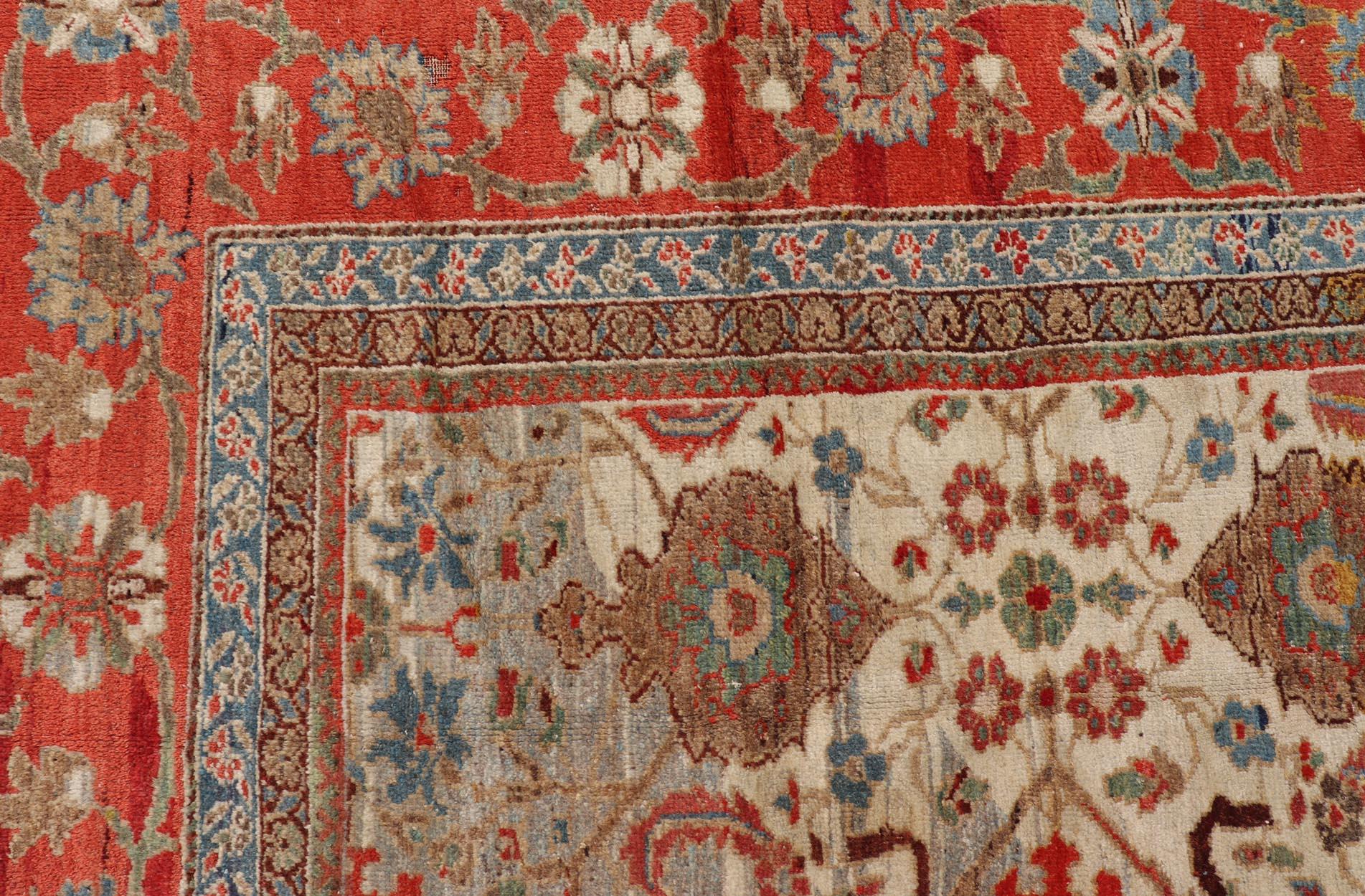 Remarkable Antique Persian Ziegler Sultanabad Carpet  For Sale 8