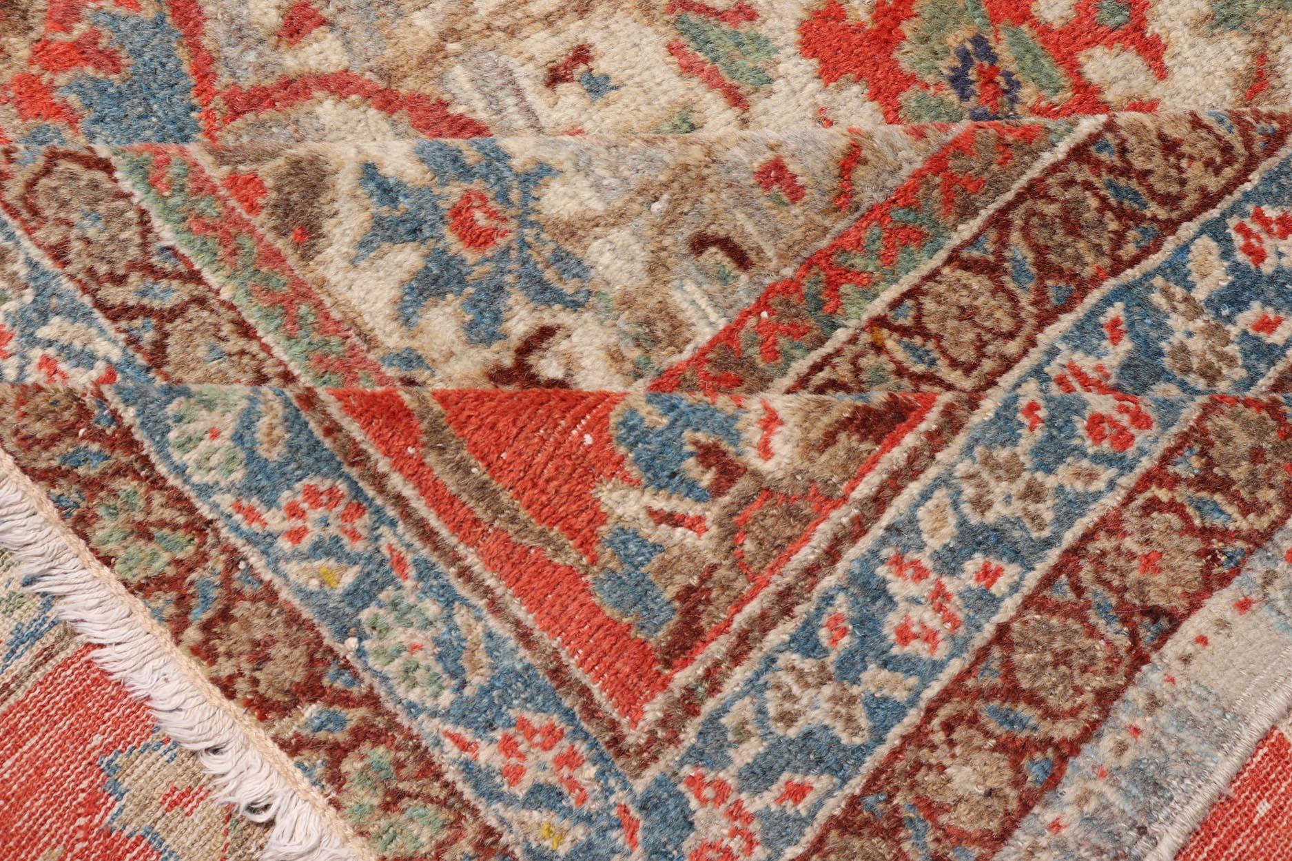 Wool Remarkable Antique Persian Ziegler Sultanabad Carpet  For Sale